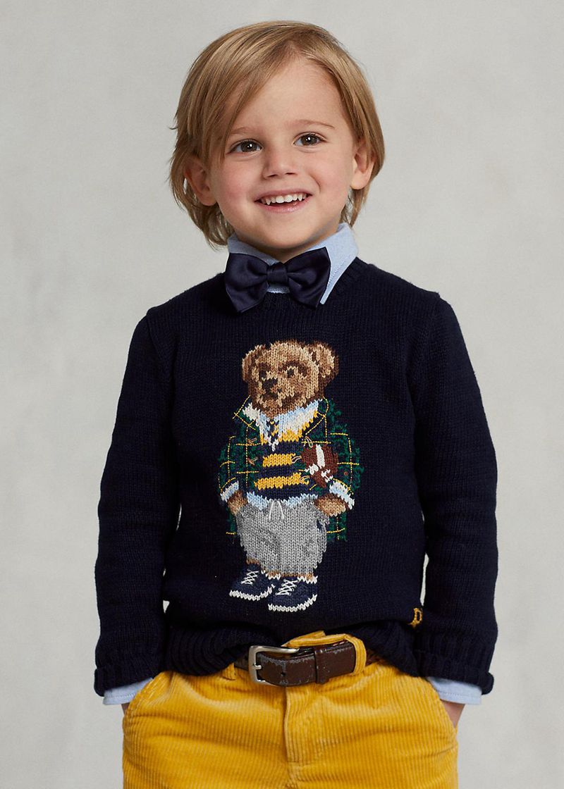 Sueter Ralph Lauren Niño 1.5-6 Años Polo Bear Cotton Chile Azul Marino CQJOL-8516